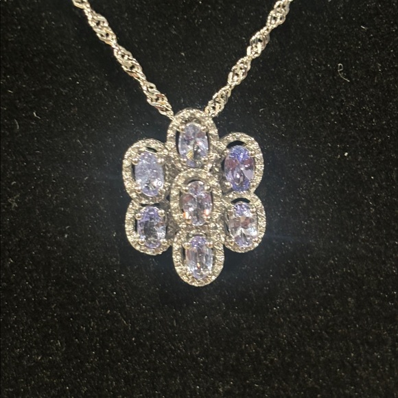 Stauer Jewelry - Vintage Stauer Tanzanite Cluster Necklace ~ Brand New ~ Never Worn